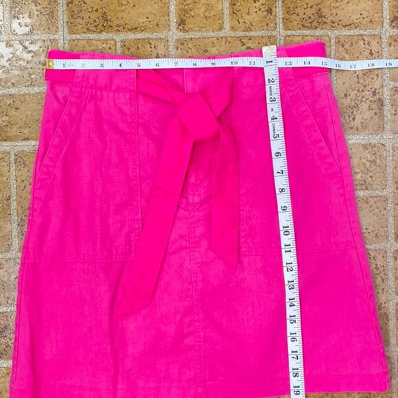 J. Crew Pink Linen Blend Skirt with Tie - Picture 10 of 10